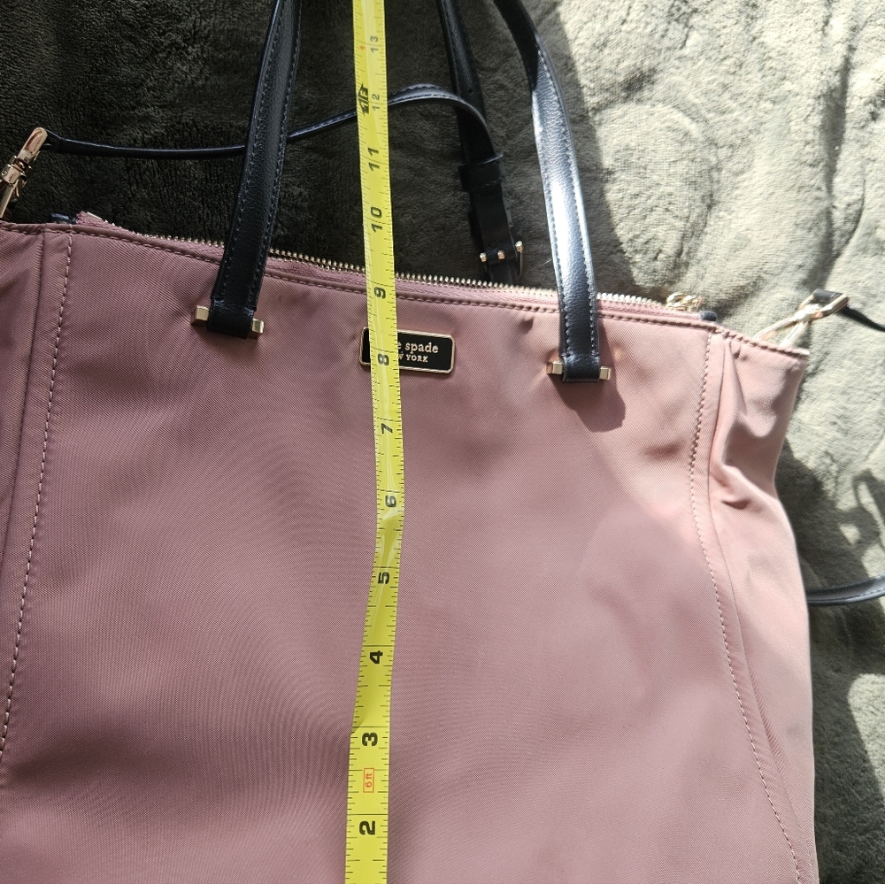 Kate Spade Dawn Sparrow dusty Mauve and Black Nylon shoulder Bag - Picture 2 of 7